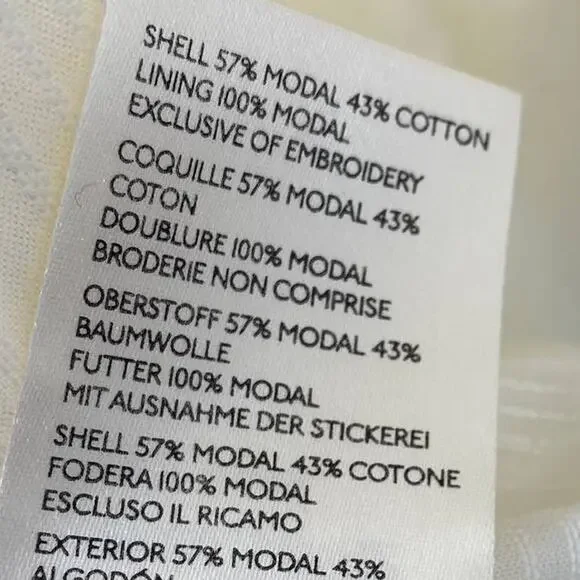 Anthropologie Viveka Embroidered Floral Mini Dress Balloon Long Sleeve Ivory S - Picture 10 of 10